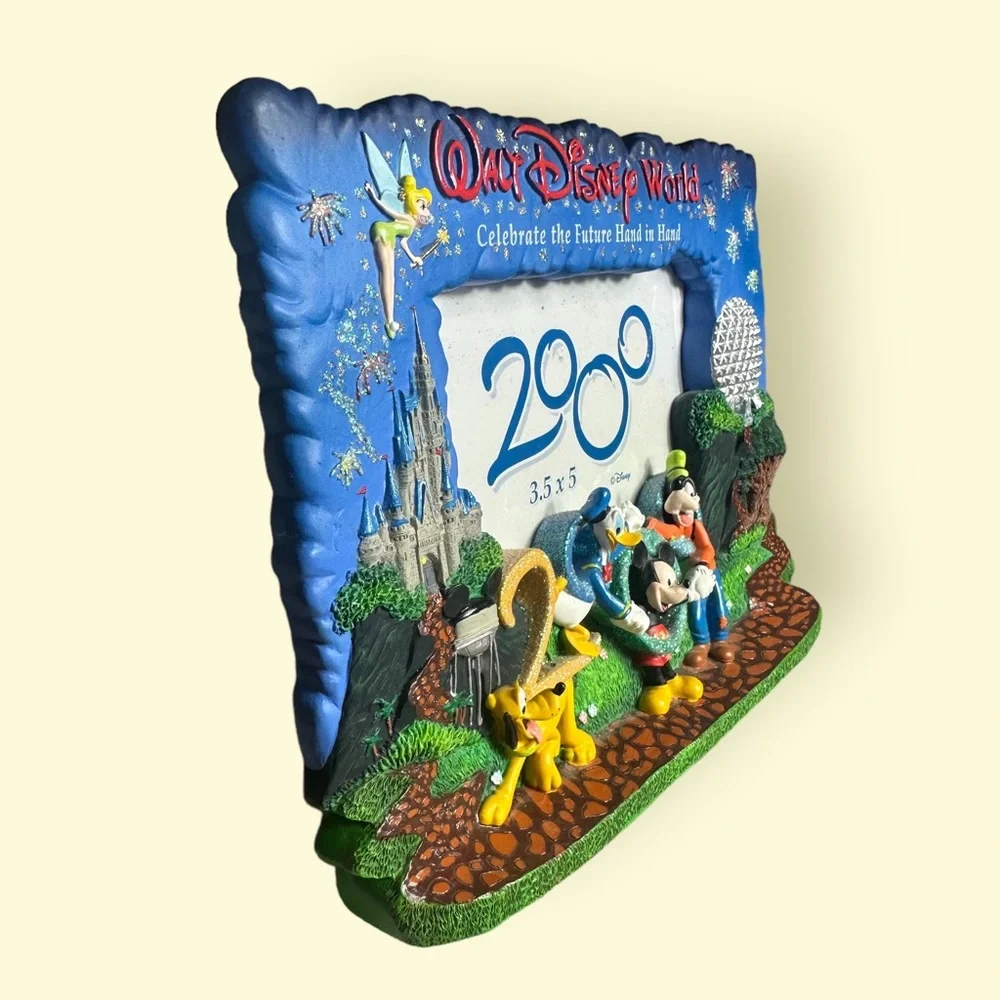 Vintage Walt Disney World Picture Frame 2000 Celebrate the Future Hand in Hand